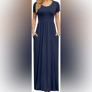 DB Moon Navy Maxi Dress Size Small NEW